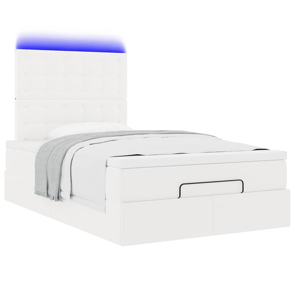 Ottoman Bett mit Matratze & LEDs 120x200 cm