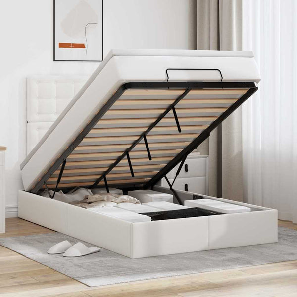 Ottoman Bett mit Matratze & LEDs 120x200 cm