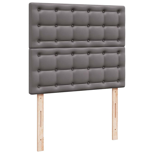 Ottoman Bett mit Matratze & LEDs Grau 120x200 cm
