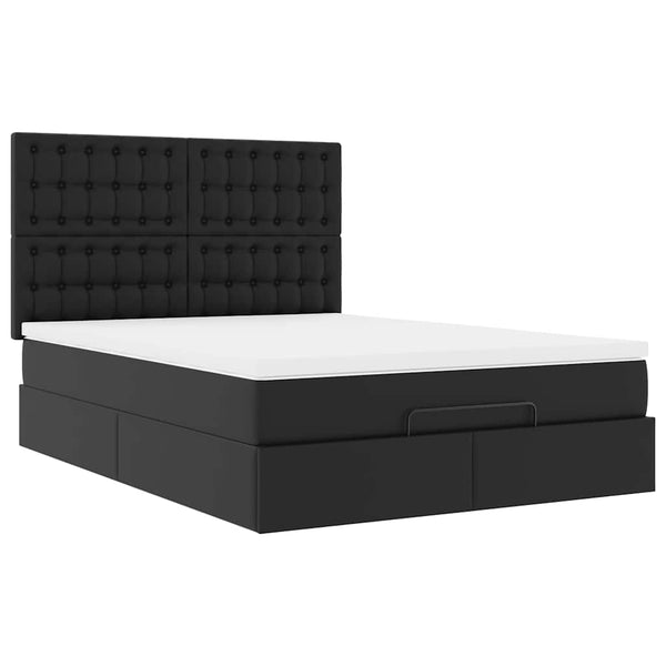 Ottoman Bett mit Matratze & LEDs 140x190 cm