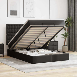 Ottoman Bett mit Matratze & LEDs 140x190 cm
