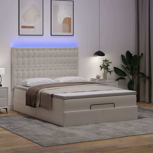 Ottoman Bett 140x190 cm mit Matratze & LED