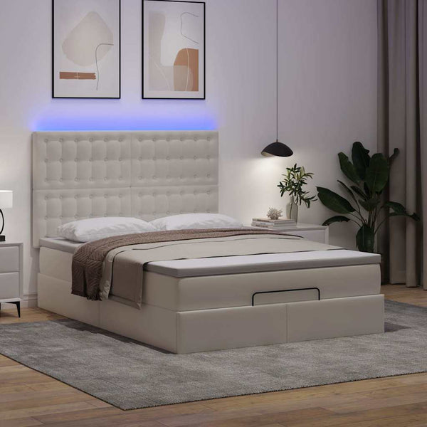 Ottoman Bett 140x190 cm mit Matratze & LED