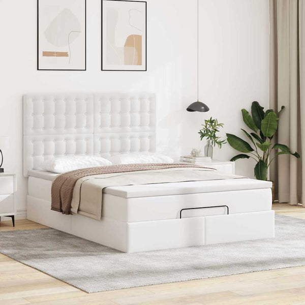 Ottoman Bett 140x190 cm mit Matratze & LED
