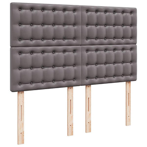 Ottoman Bett mit Matratze & LEDs Grau 140x190 cm