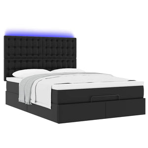Ottoman Bett mit Matratze & LEDs 140x200 cm