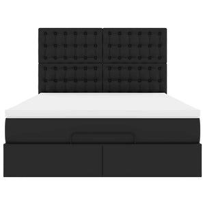 Ottoman Bett mit Matratze & LEDs 140x200 cm