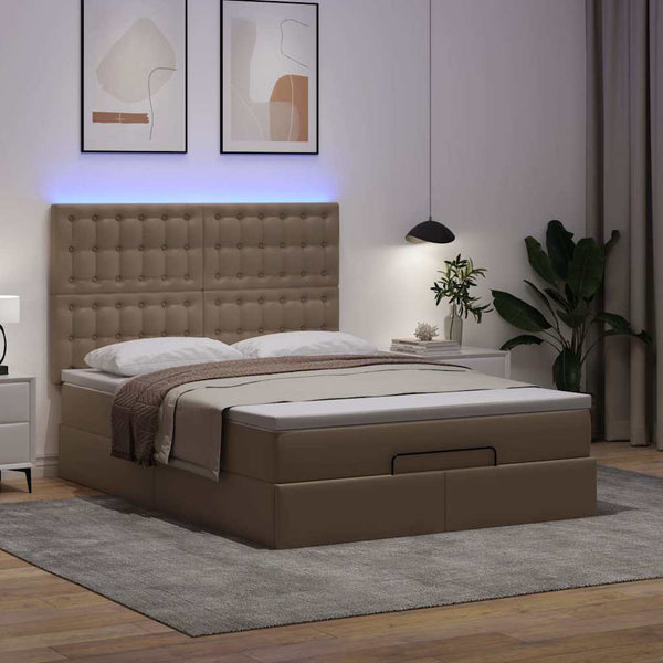 Ottoman Bett 140x200cm mit Matratze & LED