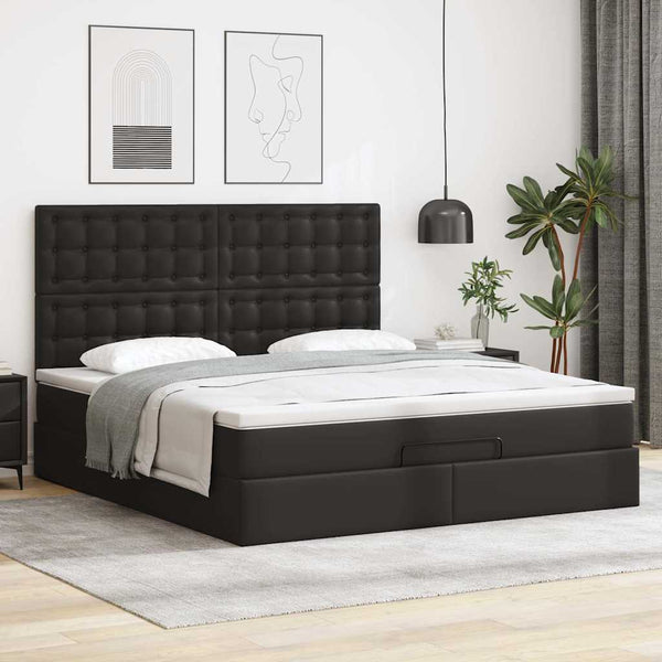 Ottoman Bett mit Matratze & LEDs 160x200 cm