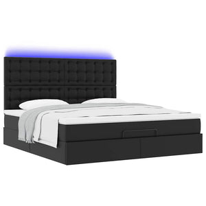 Ottoman Bett mit Matratze & LEDs 160x200 cm
