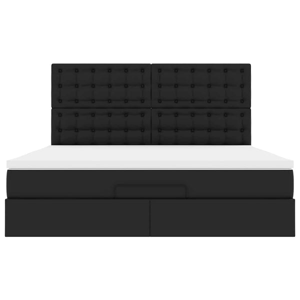 Ottoman Bett mit Matratze & LEDs 160x200 cm