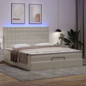 Ottoman Bett mit Matratze & LEDs 160x200 cm