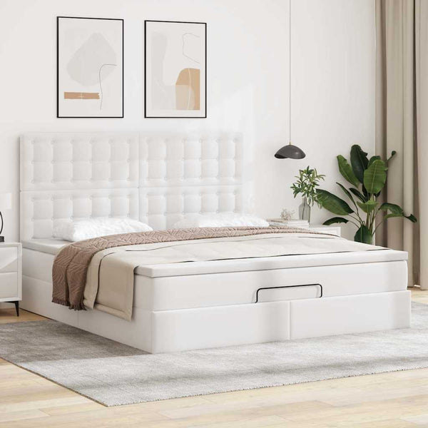 Ottoman Bett mit Matratze & LEDs 160x200 cm