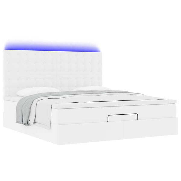 Ottoman Bett mit Matratze & LEDs 160x200 cm