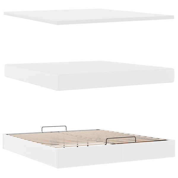Ottoman Bett mit Matratze & LEDs 160x200 cm
