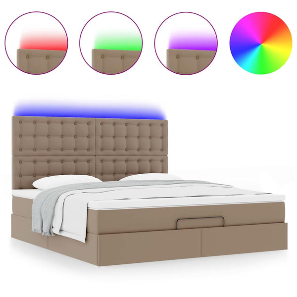 Ottoman Bett 160x200cm mit Matratze & LEDs