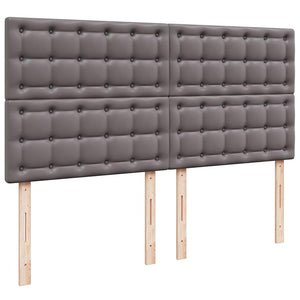 Ottoman Bett mit Matratze & LEDs Grau 180x200 cm