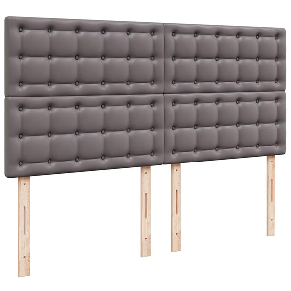 Ottoman Bett mit Matratze & LEDs Grau 180x200 cm