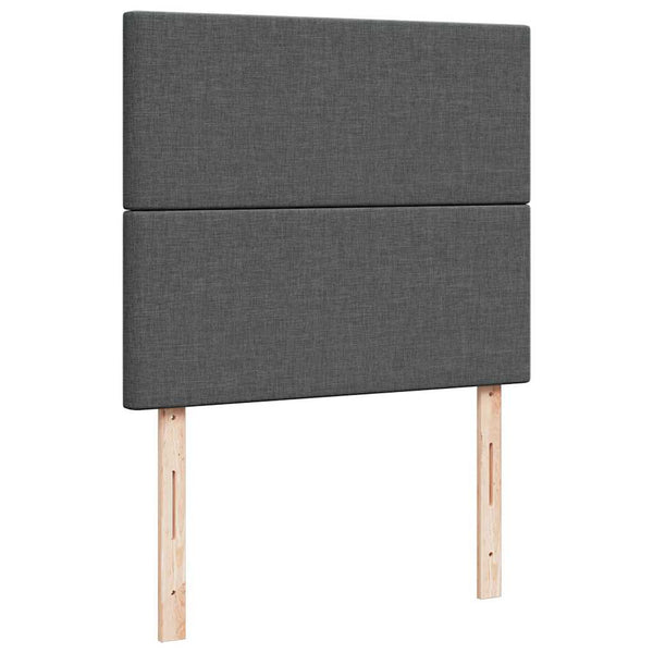 Ottoman Bett mit Matratze & LEDs 120x190 cm Dunkelgrau