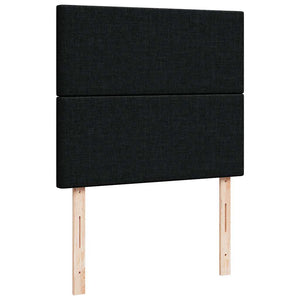 Ottoman Bett mit Matratze & LEDs 120x190 cm Schwarz