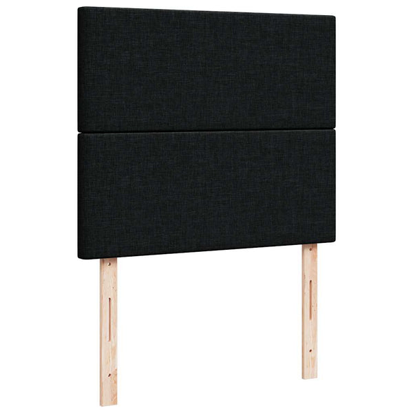 Ottoman Bett mit Matratze & LEDs 120x190 cm Schwarz