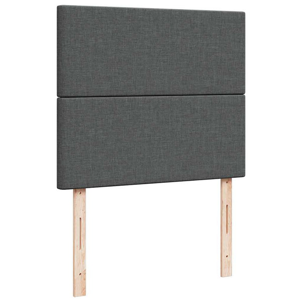 Ottoman Bett mit Matratze & LEDs 120x200 cm Dunkelgrau