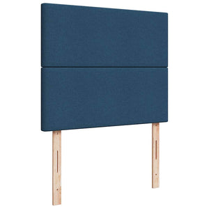 Ottoman Bett mit Matratze & LEDs Blau 120x200 cm
