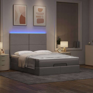 Ottoman Bett mit Matratze & LEDs 140x190 cm