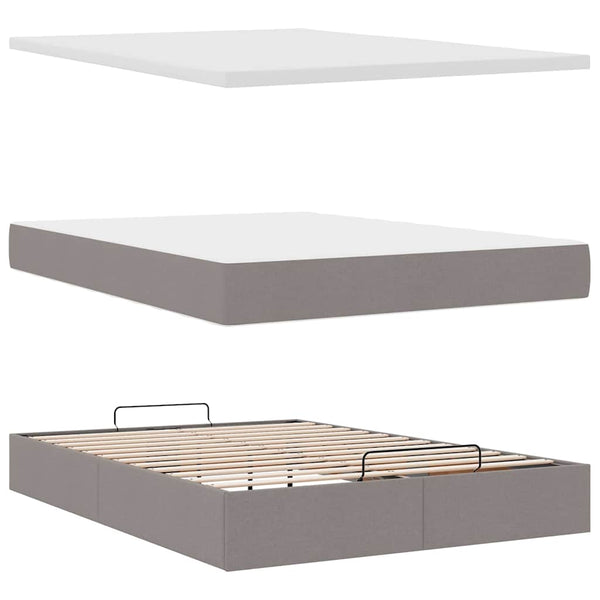 Ottoman Bett mit Matratze & LEDs 140x190 cm