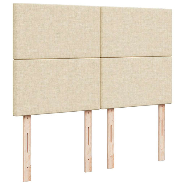 Ottoman Bett mit Matratze & LEDs Creme 140x190 cm