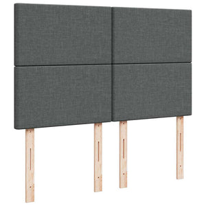 Ottoman Bett mit Matratze & LEDs Dunkelgrau 140x200 cm