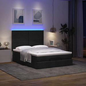 Ottoman Bett mit Matratze & LEDs 140x200 cm