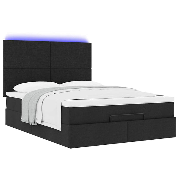 Ottoman Bett mit Matratze & LEDs 140x200 cm