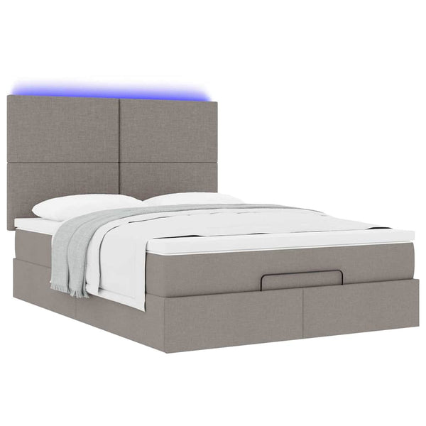 Ottoman Bett mit Matratze & LEDs 140x200 cm