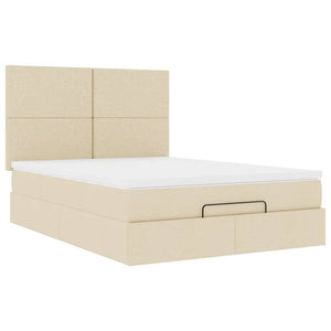 Ottoman Bett mit Matratze Creme 140x200 cm