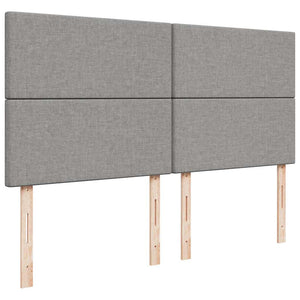 Ottoman Bett mit Matratze & LEDs 180x200 cm Hellgrau