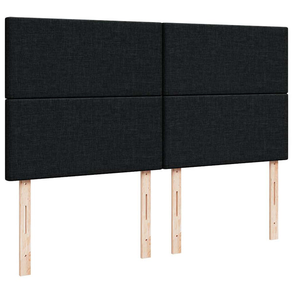 Ottoman Bett mit Matratze & LEDs 180x200 cm Schwarz