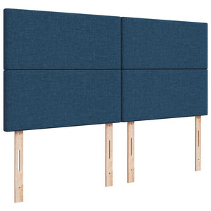 Ottoman Bett mit Matratze & LEDs Blau 180x200 cm