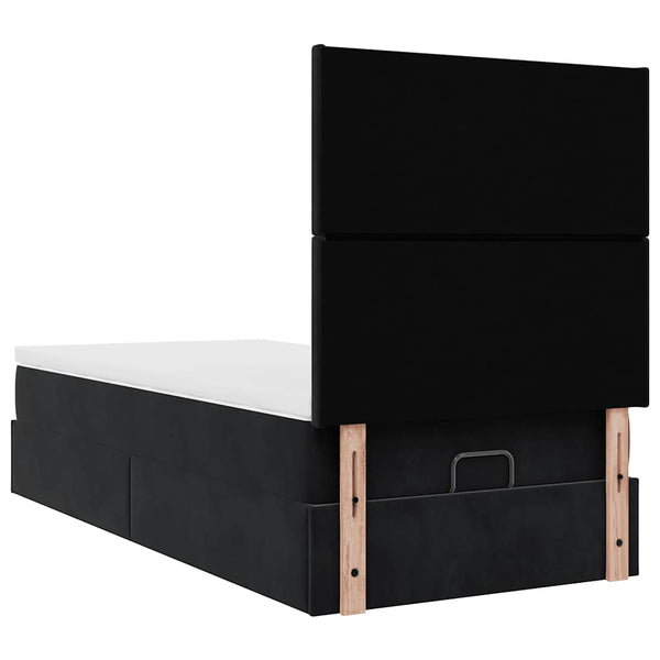 Ottoman Bett mit Matratze & LEDs 100x200 cm