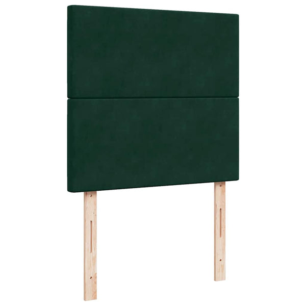 Ottoman Bett mit Matratze & LEDs Dunkelgrün 100x200 cm