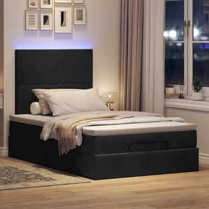 Ottoman Bett mit Matratze & LEDs 120x190 cm