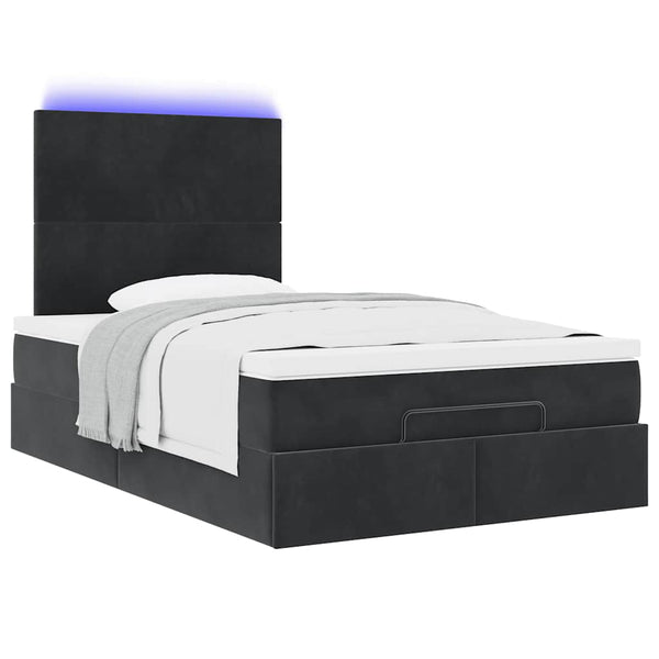 Ottoman Bett mit Matratze & LEDs 120x190 cm