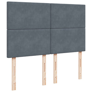 Ottoman Bett mit Matratze & LEDs Dunkelgrau 140x190 cm
