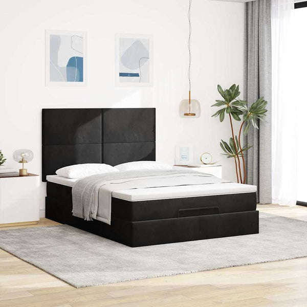 Ottoman Bett mit Matratze & LEDs 140x190 cm