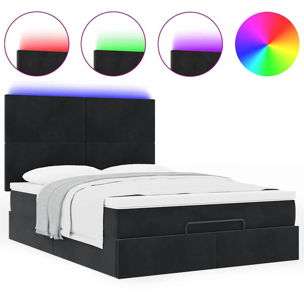 Ottoman Bett mit Matratze & LEDs 140x190 cm