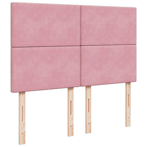 Ottoman Bett mit Matratze & LEDs Rosa 140x190 cm