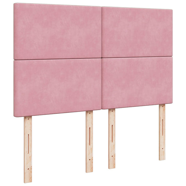 Ottoman Bett mit Matratze & LEDs Rosa 140x190 cm
