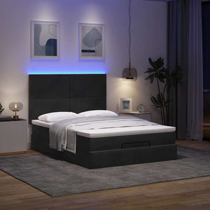 Ottoman Bett mit Matratze & LEDs 140x200 cm