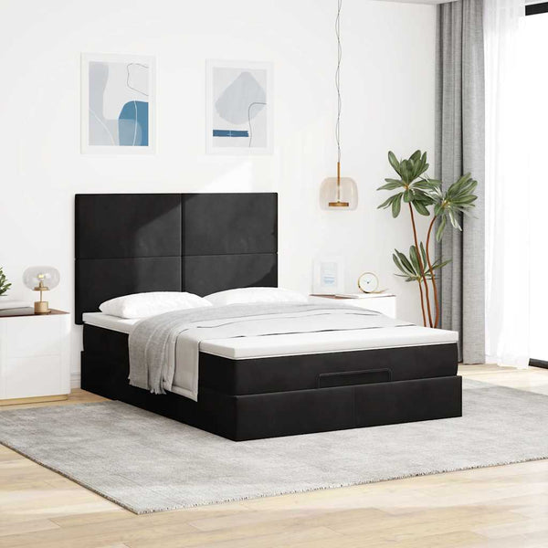 Ottoman Bett mit Matratze & LEDs 140x200 cm