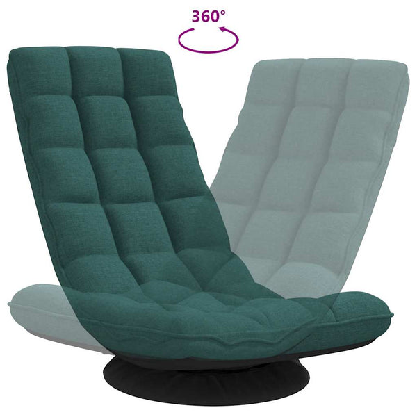 Drehbarer Bodenstuhl Dunkelgrün Stoff